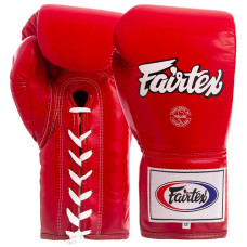 Рукавиці боксерські шкіряні на шнурівці Fairtex 14 унцій, синій, код: BGL6_14BL-S52