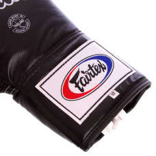 Рукавиці боксерські шкіряні на шнурівці Fairtex 14 унцій, синій, код: BGL6_14BL-S52