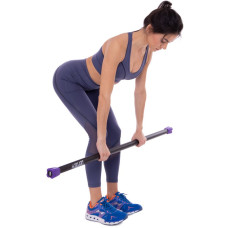 Бодібар Zelart Body Bar 6кг, черный-фиолетовый, код: FI-1251-6-S52