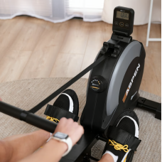 Гребний тренажер Hop-Sport HS-080R Aspen магнітний чорно-золотистий, код: 5902308237544