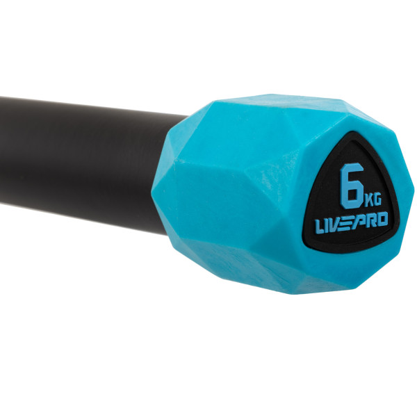 Бодібар Body Bar LiveUp 6кг, чорний-синій, код: LP8145-6