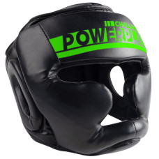 Боксерський шолом тренувальний PowerPlay L, чорний-зелений, код: PP_3048_L_Bl/Green