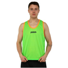 Манішка для футболу двостороння чоловіча цільна (сітка) Joma XL, салатовий-помаранчевий, код: 101689-050_XL