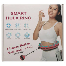 Обруч розумний масажний не розбірний Zelart Smart Weighted Hulа бірюзовий-рожевий, код: FI-9659-S52