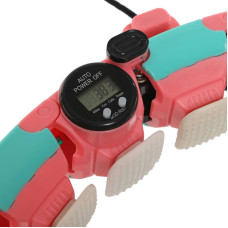 Обруч розумний масажний не розбірний Zelart Smart Weighted Hulа бірюзовий-рожевий, код: FI-9659-S52