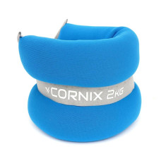 Обважнювачі-манжети для ніг та рук Cornix 2x2 кг, синій-сірий, код: XR-0177