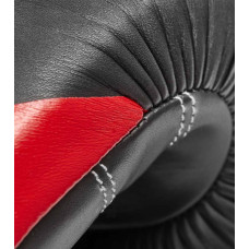 Боксерські рукавиці Reebok Combat Leather Boxing Gloves 10 унцій, чорний-червоний, код: 885652010320
