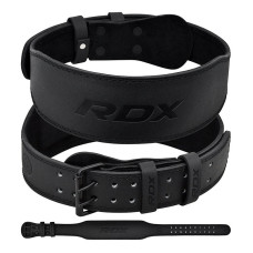 Пояс для важкої атлетики RDX 4 шкіряний Full Black L, код: WBS-4FB-L