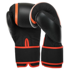 Боксерські рукавиці Hard Touch 12 унцій, чорний-помаранчевий, код: BO-4250_12BKOR