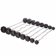 Штанга фіксована вигнута BioGym 10-50 кг, код: TA-6231-50