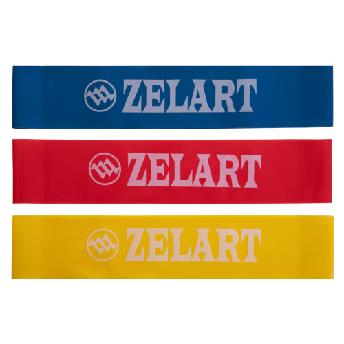Набір резинок для вправ стрічки опору Zelart Loop Bands, 3шт, код: FI-8227-S52