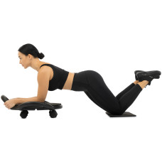 Платформа для преса з подушкою для ніг Abdominal wheel LiveUp 600х525х220мм, чорний, код: LP8346