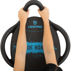 Платформа для преса з подушкою для ніг Abdominal wheel LiveUp 600х525х220мм, чорний, код: LP8346
