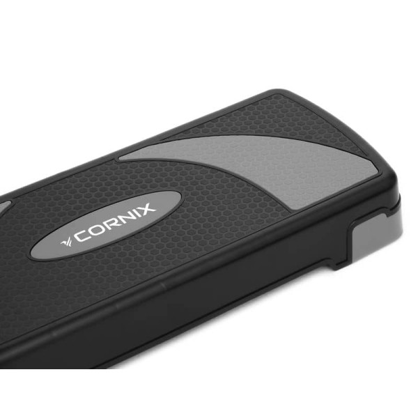 Степ-платформа 3-ступенева Cornix 780х290х100-200 мм, чорний-сірий, код: XR-0184
