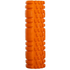Ролер масажний циліндр (ролик мфр) FitGo Grid Combi Roller 25см, помаранчевий, код: FI-0356_OR