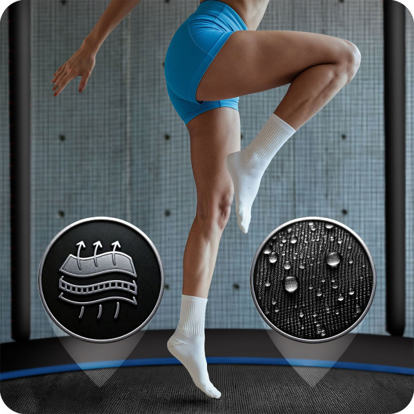 Батут Neo-Sport NS-06Z221 з зовнішньою сіткою 6 футів 183 см, чорно-синій, код: DM-NS-06Z221-IN