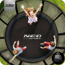 Батут Neo-Sport NS-06Z221 з зовнішньою сіткою 6 футів 183 см, чорно-синій, код: DM-NS-06Z221-IN