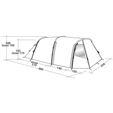 Намет шестимісний EasyCamp Huntsville 600 Green/Grey (120408), код: 929578-SVA