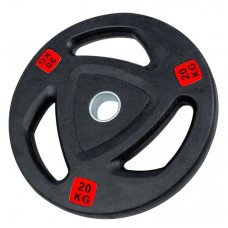 Диск олімпійський обгумований Fitnessport 20 кг, чорний, код: 131570-AX