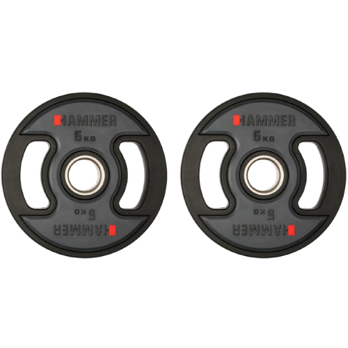 Олімпійські диски професійні Hammer PU Weight Discs 2х5 кг, код: 17042-S25