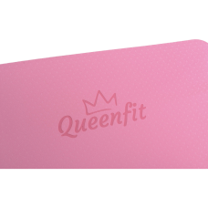 Килимок (мат) для фітнесу та йоги Queenfit Premium TPE 0,5см рожевий, код: 5907766664086