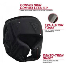 Боксерський шолом RDX T15 Matte Black XL, код: 403011_XL