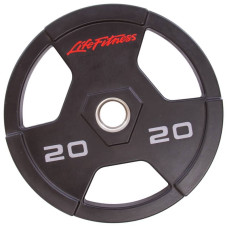 Диск поліуретановий Life Fitness з хватом і металевою втулкою 20кг (d-51мм), код: SC-80154-20-S52