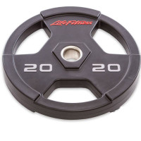Диск поліуретановий Life Fitness з хватом і металевою втулкою 20кг (d-51мм), код: SC-80154-20-S52