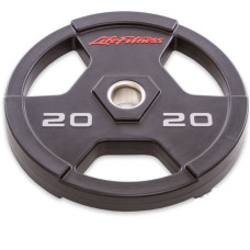 Диск поліуретановий Life Fitness з хватом і металевою втулкою 20кг (d-51мм), код: SC-80154-20-S52