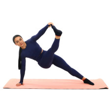 Килимок для фітнесу та йоги FitGo 1830x610x6 мм, рожевий-блакитний, код: FI-3046_PN