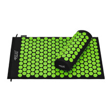 Килимок акупунктурний з валиком 4Fizjo Classic Mat Аплікатор Кузнєцова 680х420х20 мм, Black/Green, код: P-5907222931745