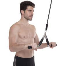 Ручка для тяги York Fitness V-подібна багатофункціональна з гумовими рукоятками, хром, код: 00014961361643