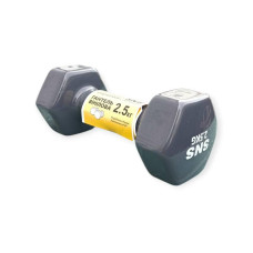 Гантель вінілова SNS 1х2,5 кг, сірий, код: 28214-SNS