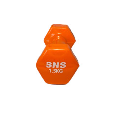Гантель вінілова SNS 1х1,5 кг, помаранчевий, код: 12677-SNS