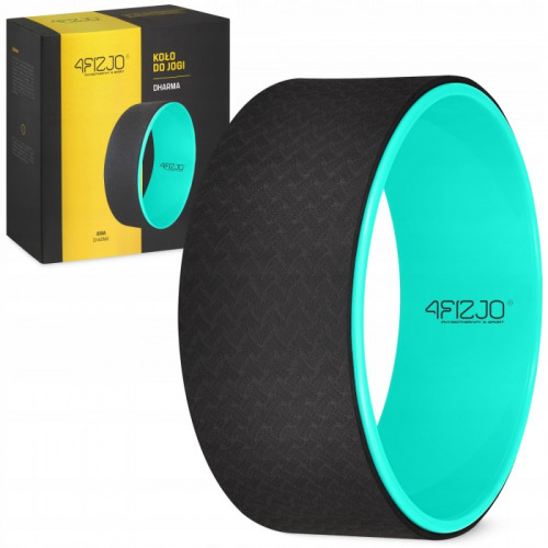 Колесо для йоги та фітнесу 4FIZJO Dharma Black/Turquoise, код: P-5907222931448