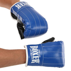 Снарядні рукавички Boxer розмір L, синій-чорний, код: 2015_L_BLBK-S52