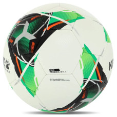 М"яч футбольний Kelme New Trueno №4 PU, білий-салатовий, код: 9886130-9127-4-S52