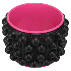Колесо для йоги масажне FitGo Wheel Yoga 230 мм, чорний-малиновий, код: FI-6205_BKP