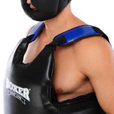 Захист корпусу (жилет) тренера Boxer чорний, код: 2039-01-S52
