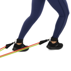 Еспандер багатофункціональний для фітнесу 5 жгутів Zelart Resistance Band в чохлі різнокольоровий, код: FI-5449