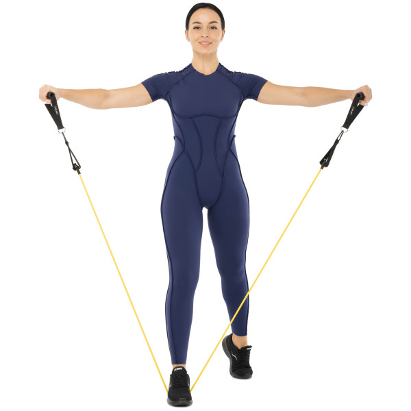 Еспандер багатофункціональний для фітнесу 5 жгутів Zelart Resistance Band в чохлі різнокольоровий, код: FI-5449