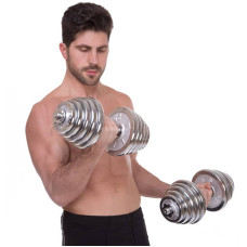 Гантелі розбірні хромовані BioGym 2x20кг, код: TA-80002-40-S52