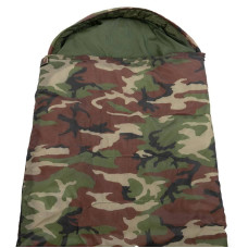 Спальний мішок ковдру з капюшоном Camping камуфляж Woodland, код: SY-7373