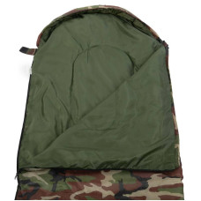 Спальний мішок ковдру з капюшоном Camping камуфляж Woodland, код: SY-7373