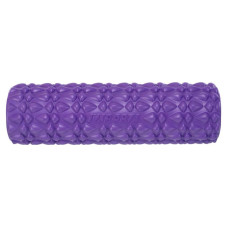 Ролер масажний циліндр (ролик мфр) заповнений піною FitGo Grid Bubble Roller, 450x130 мм, фіолетовий, код: FI-9391_V