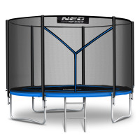 Батут Neo-Sport NS-08Z221 з зовнішньою сіткою 8 футів 252 см, чорно-синій, код: DM-NS-08Z221-IN