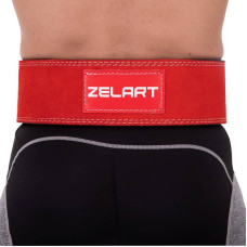 Пояс атлетичний шкіряний Zelart ширина 10см S, червоний, код: SB-165159_S-S52