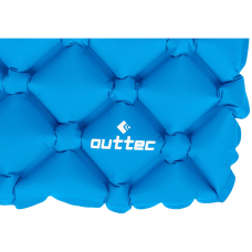 Надувний килимок Outtec 195х55х5см з подушкою соти голубий, код: 5907766664727