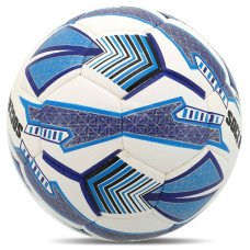 М"яч футбольний Soccermax Hybrid №5 PU, білий-синій, код: FB-4166_WBL