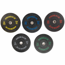 Бамперні диски із структурної гуми Record Bumper Plates 51мм, 15кг, чорний-жовтий, код: TA-4782-15
